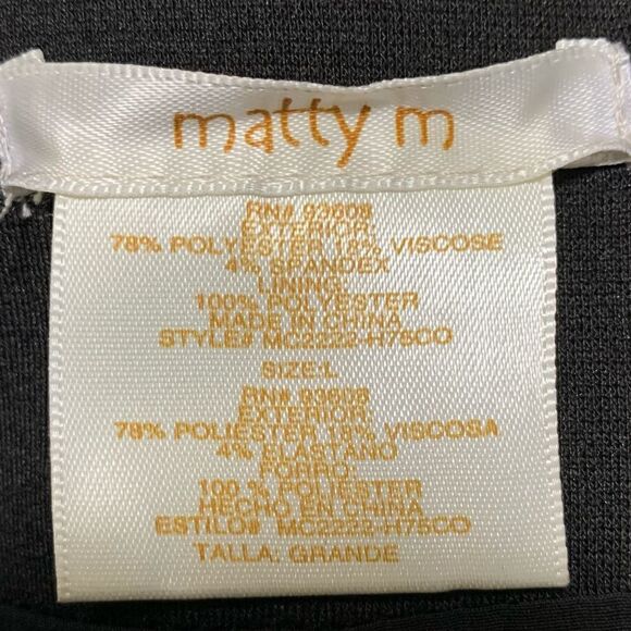 NWOT Matty M Black One Button Blazer Sz L - Picture 4 of 5